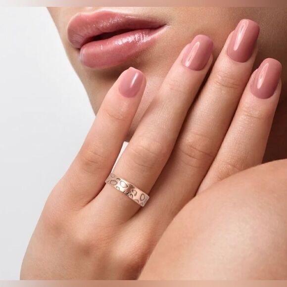 Magnetic By Design Lattice Adjustable Open Ring with Magnetic End in Rosetone - Picture 1 of 7